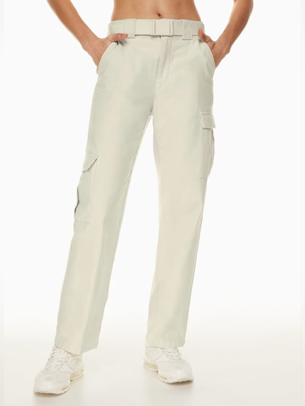 Aritzia TNA 100% Cotton Cargo Pants in Pale Cream Size XL